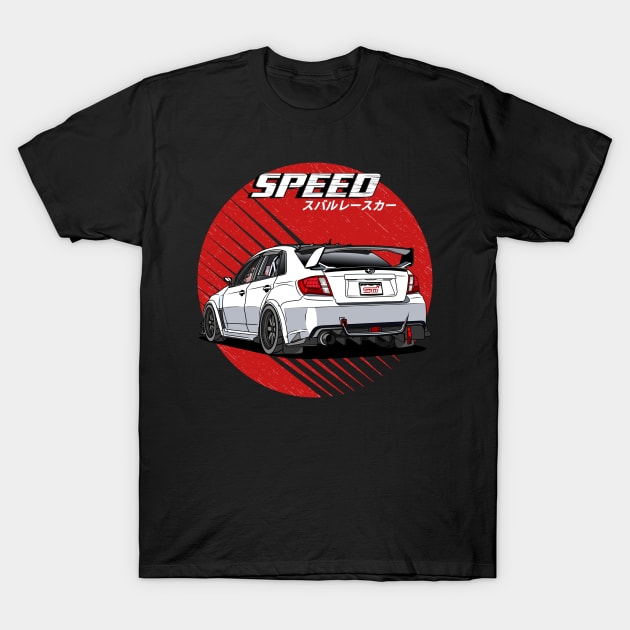 JDM Subie Impreza  WRX STi Stinkeye 2009 T-Shirt by Guyvit